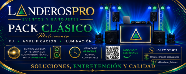 Pack Clásico: Audio + Iluminación + Dj hasta 70 personas