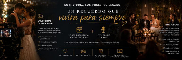 Servcio de Video Documental y Live Podcast